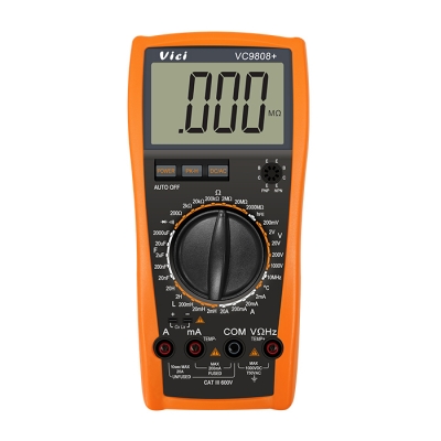 VC9808+ 電容最大2000uF，電阻最大2000MΩ量程測量，電感，頻率，溫度測量，防高壓打火設計。