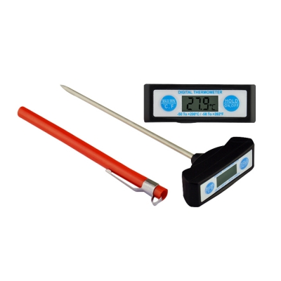 TM220 檢測食品內部溫度，寬量程，℃和℉顯示，最大值、最小值，數據保持。