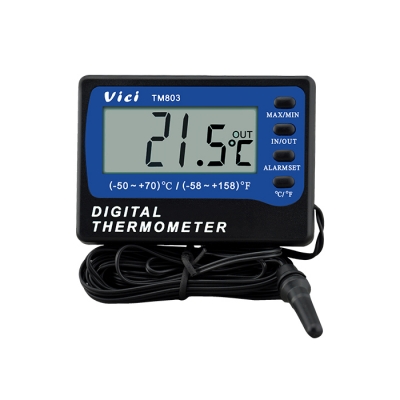 TM803 冰箱溫度計，高低報警設置，最大值、最小值測量，攝氏和華氏溫度，吸附磁鐵。