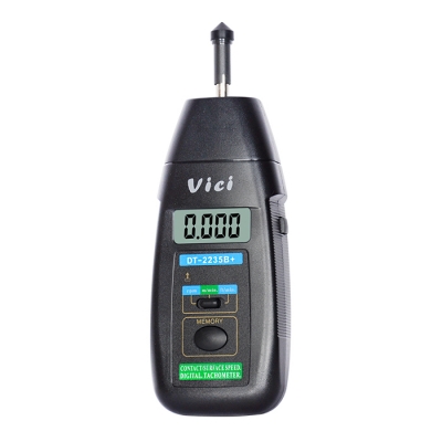 DT-2235B+ 接觸式轉速線速表，自動記憶最大值，最小值，最后測量值。